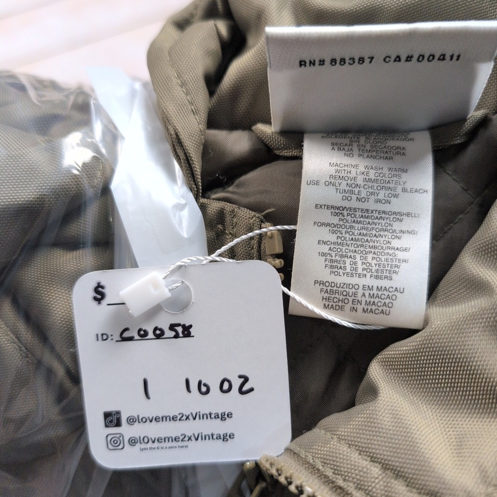 Vintage 90s /‎ Y2k Adidas Mens Full Zip Windbreaker Olive Jacket  Large L - Picture 8 of 8